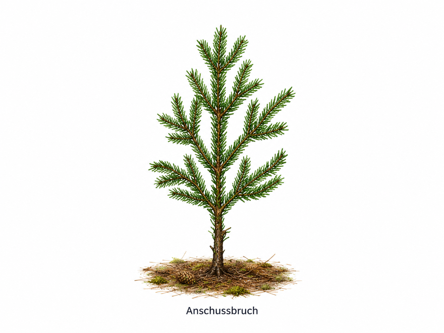 Darstellung eines Anschussbruchs aus Fichte